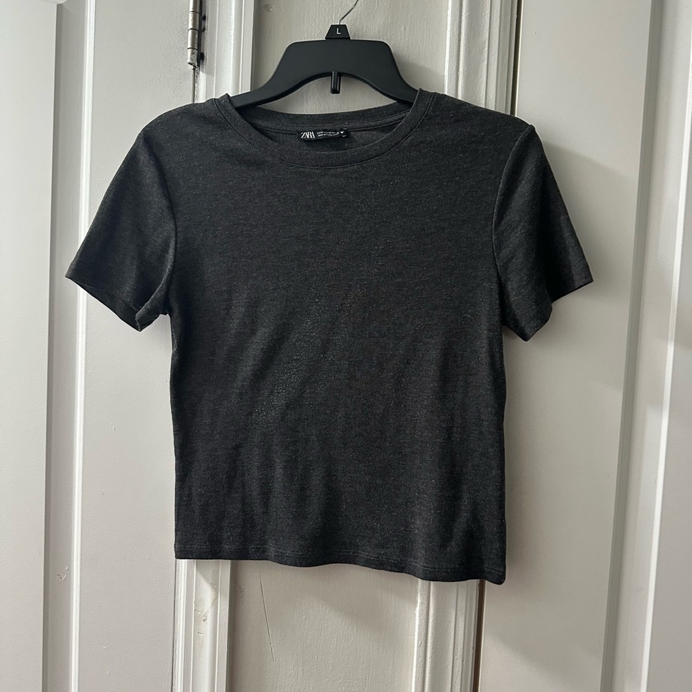 Zara gray crop top